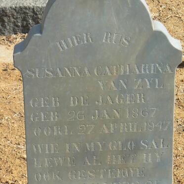 ZYL Susanna Catharina, van geb DE JAGER 1867-1947