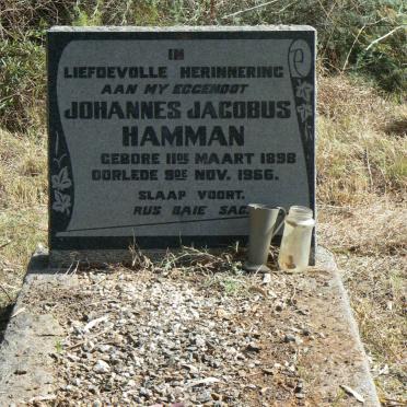 HAMMAN Johannes Jacobus 1898-1966