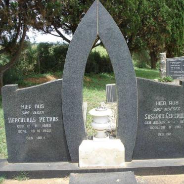 GRANGE Hercules Petrus, le 1892-1962 &amp; Susarah Gertruida BEUKES 1898-1961