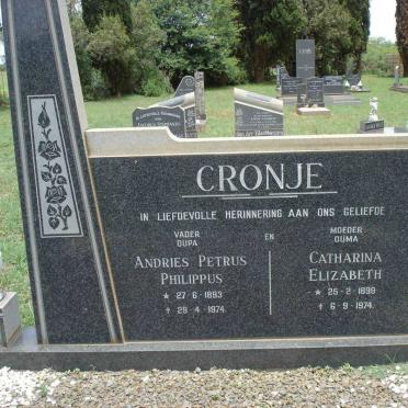 CRONJE Andries Petrus Philippus 1893-1974 &amp; Catahrina Elizabeth 1899-1974