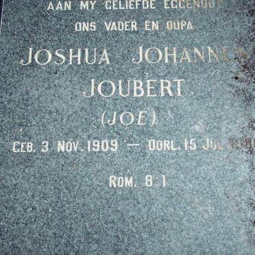 JOUBERT Joshua Johannes 1909-1980