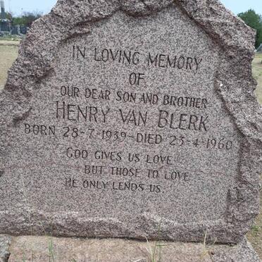 BLERK Henry, van 1939-1960