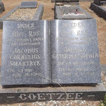 COETZEE Jacobus Cornelius Smartryk 1901-1961 &amp; Johanna Catherina Sophia