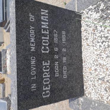 COLEMAN George 1867-1958
