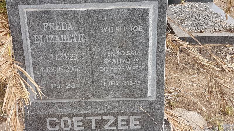 COETZEE Freda Elizabeth 1922-2006
