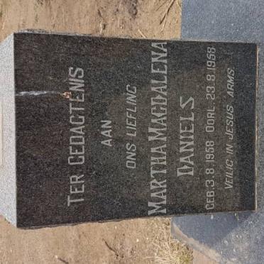 DANIELS Martha Magdalena 1958-1958