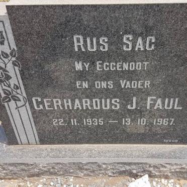 FAUL Gerhardus J. 1935-1967