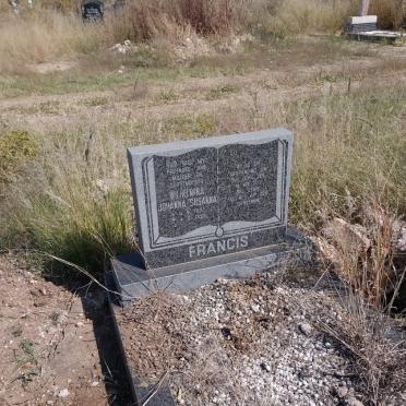 FRANCIS Wilhelmina Johanna Susanna 1932-1983