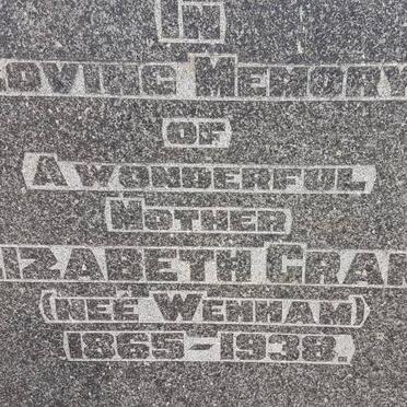 GRANT Elizabeth nee WENHAM 1865-1938