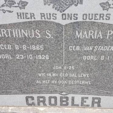 GROBLER Marthinus S. 1865-1928 &amp; Maria P.C.W. VAN STADEN 1868-1959
