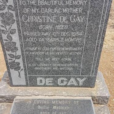 GAY Christine, de nee HEES -1954 :: RED? Dollie nee DE GAY 1904-197?