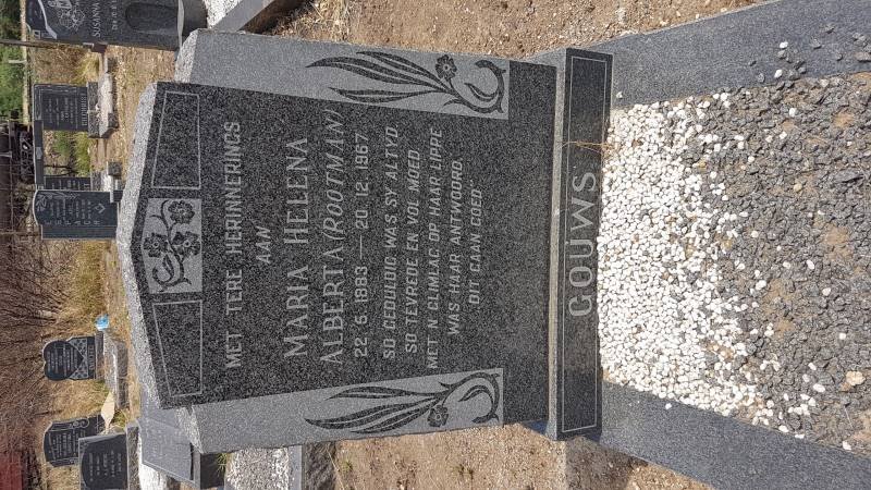 GOUWS Maria Helena Alberta nee ROOTMAN 1883-1967