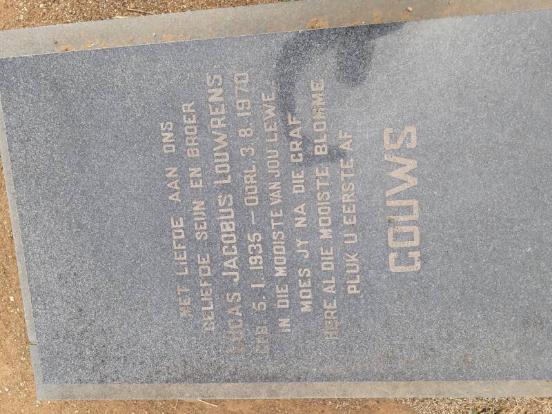 GOUWS Lucas Jacobus Louwrens 1935-1970