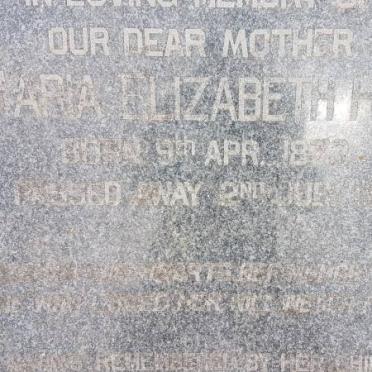 HILL Maria Elizabeth 1873-