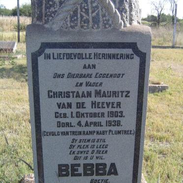 HEEVER Christiaan Mauritz, van de 1901-1938