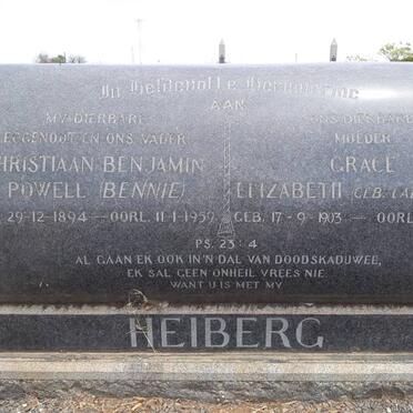 HEIBERG Christiaan Benjamin Powell 1894-1959 &amp; Grace Elizabeth LABUSCHAGNE 1903-1963