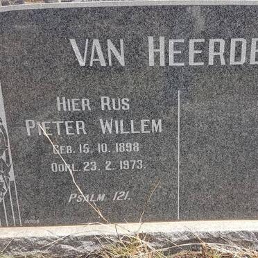 HEERDEN Pieter Willem, van 1898-1973