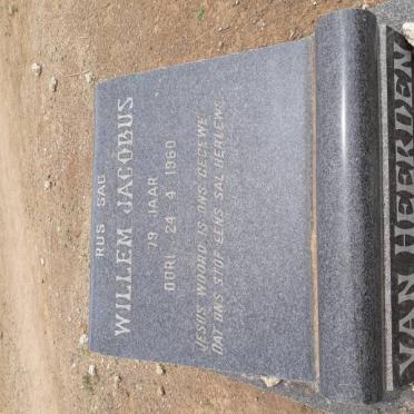 HEERDEN Willem Jacobus, van -1960