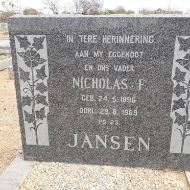 JANSEN Nicolas F. 1896-1969