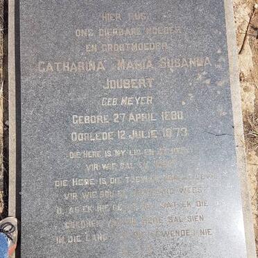 JOUBERT Catharina Maria Susanna nee MEYER 1880-1973