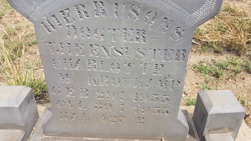 KROUKAMP Charlotte M. 1955-1955