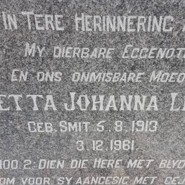 LITTLE Aletta Johanna nee SMIT 1913-1961