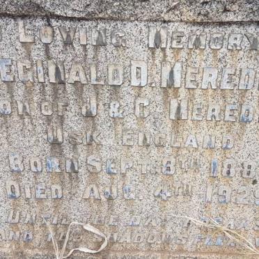 MEREDITH Reginald D. 1887-1929