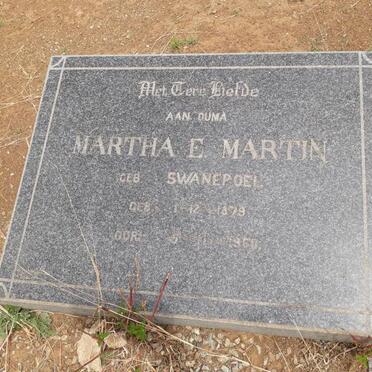MARTIN Martha E. nee SWANEPOEL 1879-1960