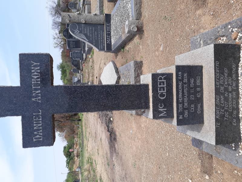 McGEER Daniel Anthony 1946-1963