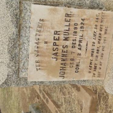 MULLER Jasper Johannes 1890-1924