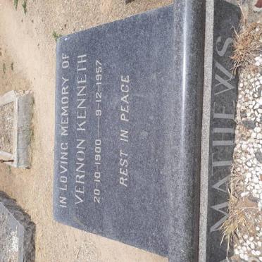 MATHEWS Vernon Kenneth 1900-1957