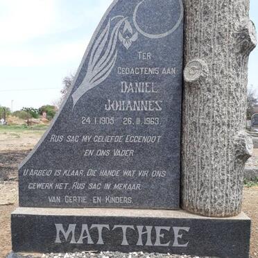 MATTHEE Daniel Johannes 1905-1963