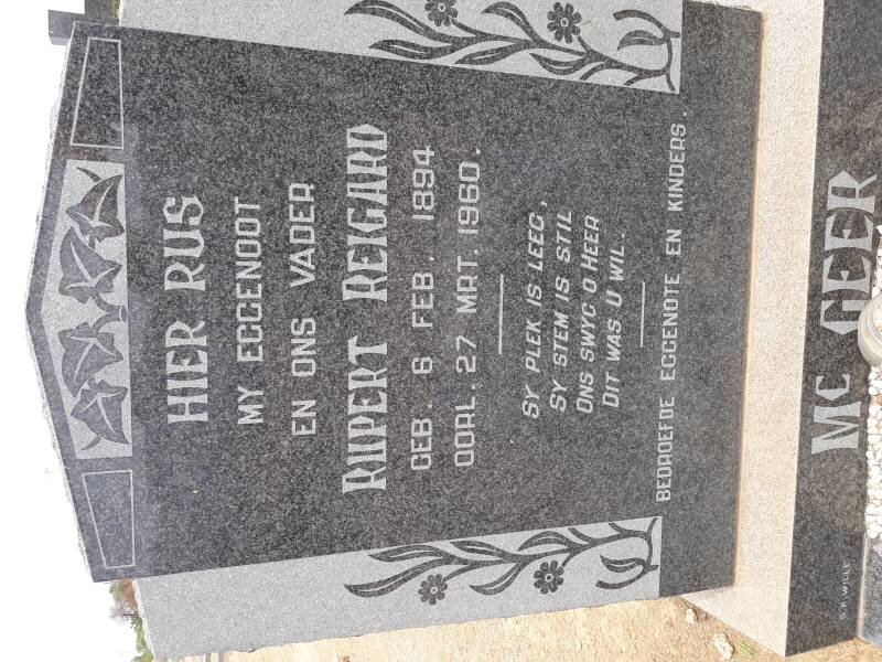 McGEER Rupert Reigard 1894-1960