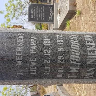 NIEKERK T.M., van 1914-1972