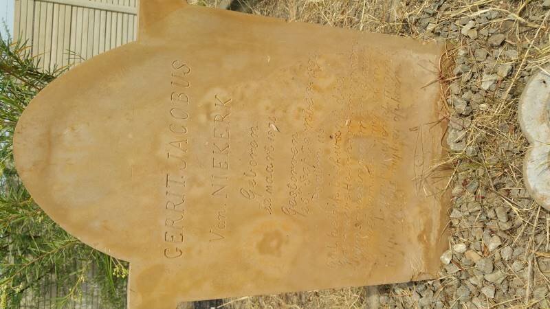 NIEKERK Gerrit Jacobus, van 18??-18??