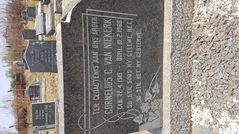 NIEKERK Cornelius C., van 1915-1968