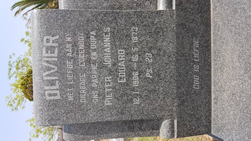 OLIVIER Pieter Johannes Eduard 1906-1973