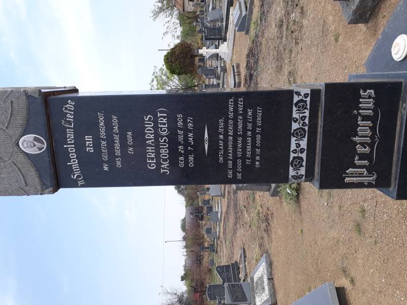 PRETORIUS Gerhardus Jacobus 1905-1971