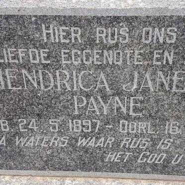 PAYNE Hendrica Janetta 1897-1967