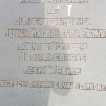 PAYNE Mary Magdalene 1864-1945
