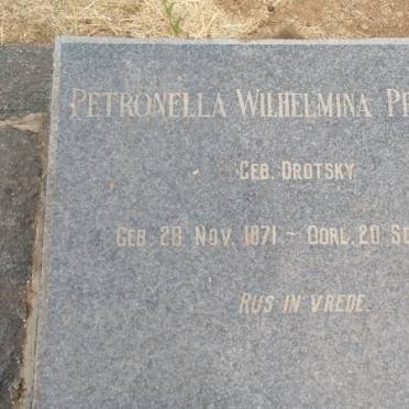 PRETORIUS Petronella Wilhelmina nee DROTSKY 1871-1952
