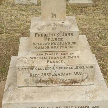 PEARCE Fredrick John -1911