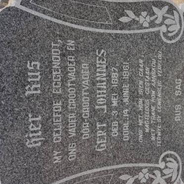 PLESSIS Gert Johannes, du 1887-1961