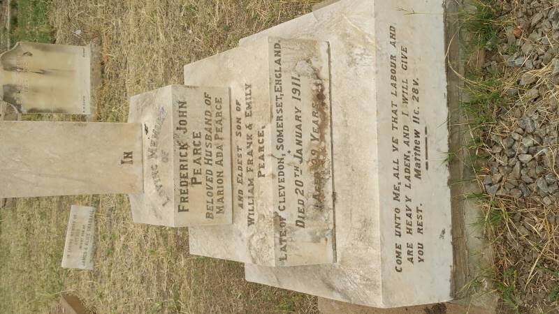 PEARCE Fredrick John -1911