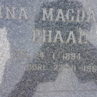 PHAAL Anna Magdalena 1884-196?