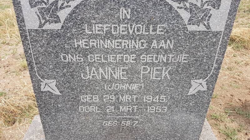 PIEK Jannie 1945-1953