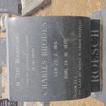 ROESCH Charles Rhodes 1914-1970