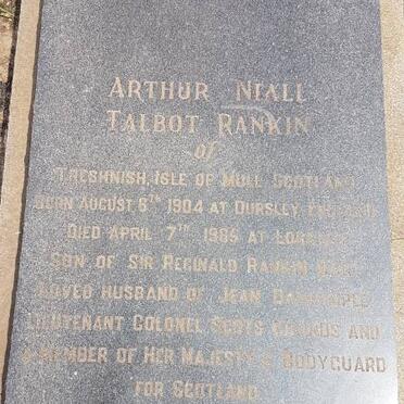 RANKIN Arthur Niall Talbot 1904-1965