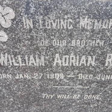 RENOU William Adrian 1909-1929