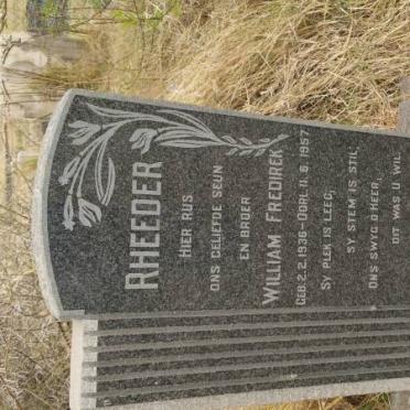 RHEEDER William Fredirek 1936-1957